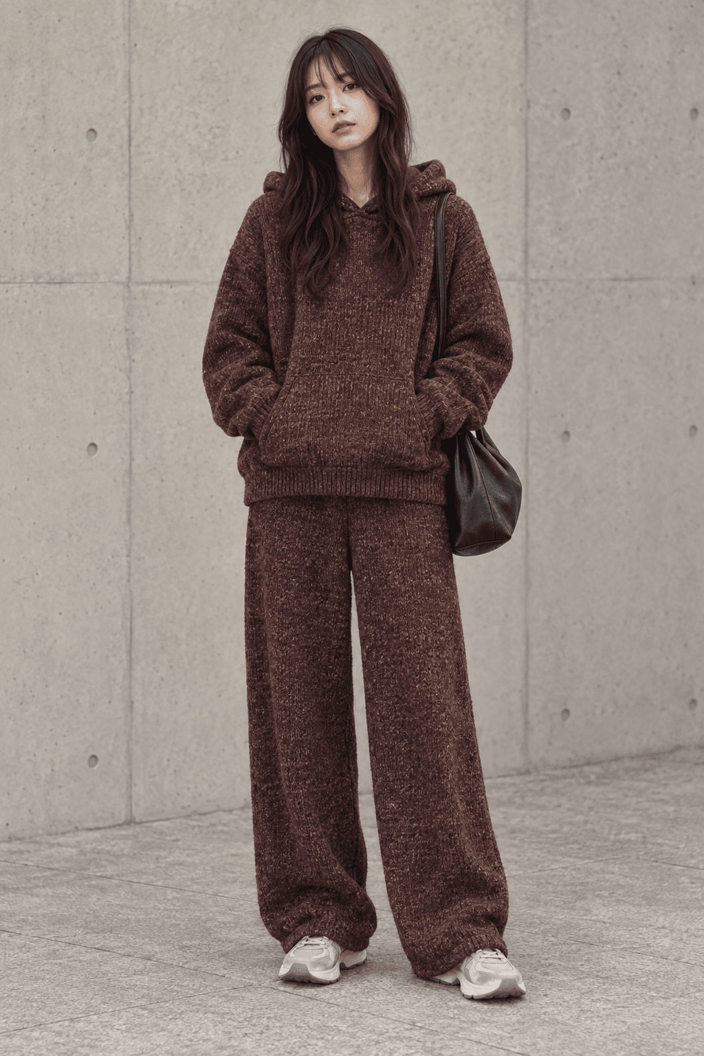 Relaxed Knit Style の全身コーディネート